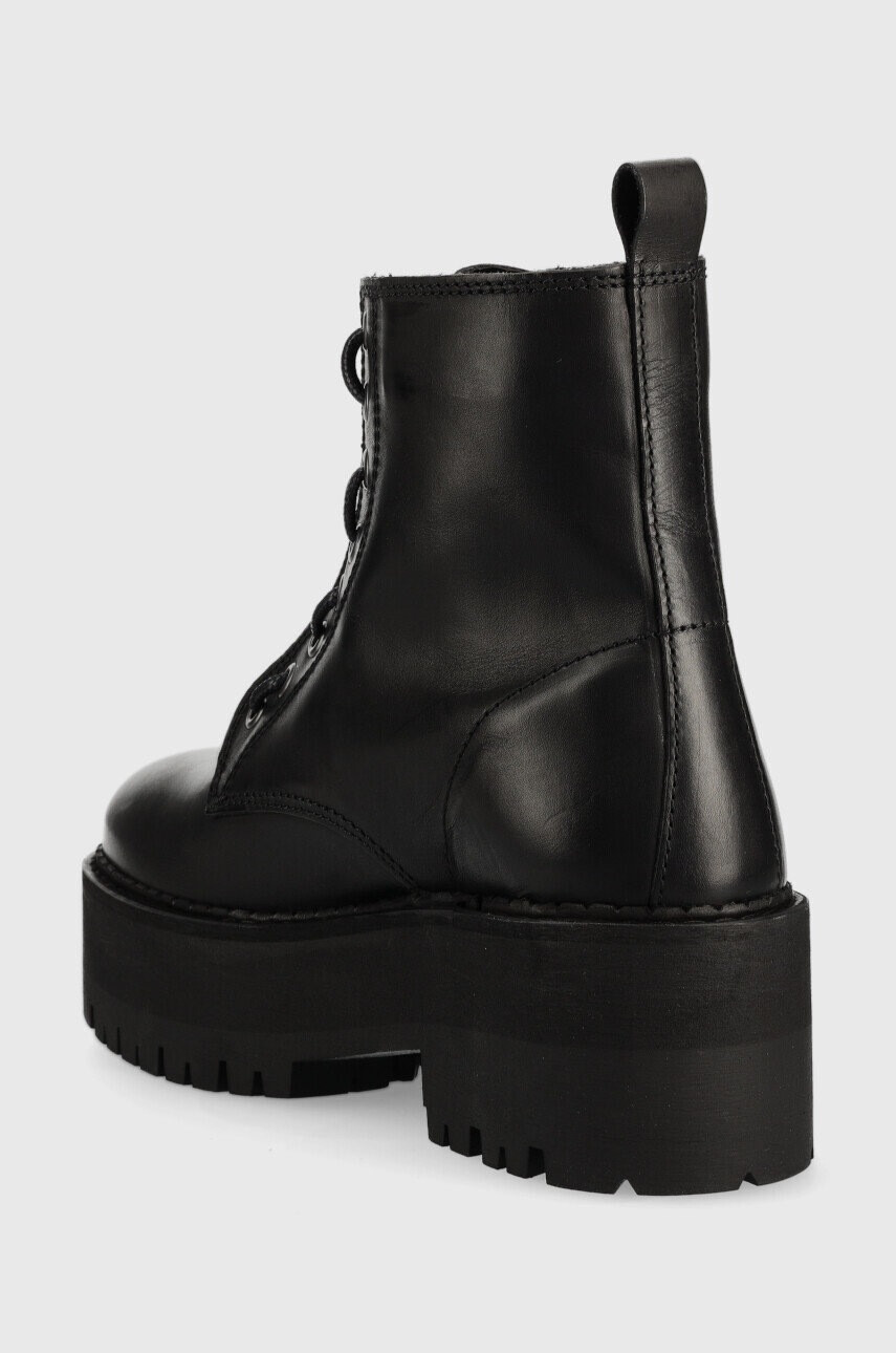 Tommy Jeans Кожени кубинки Tamy Higher 3A - Zip Up в черно с платформа - Pepit.bg