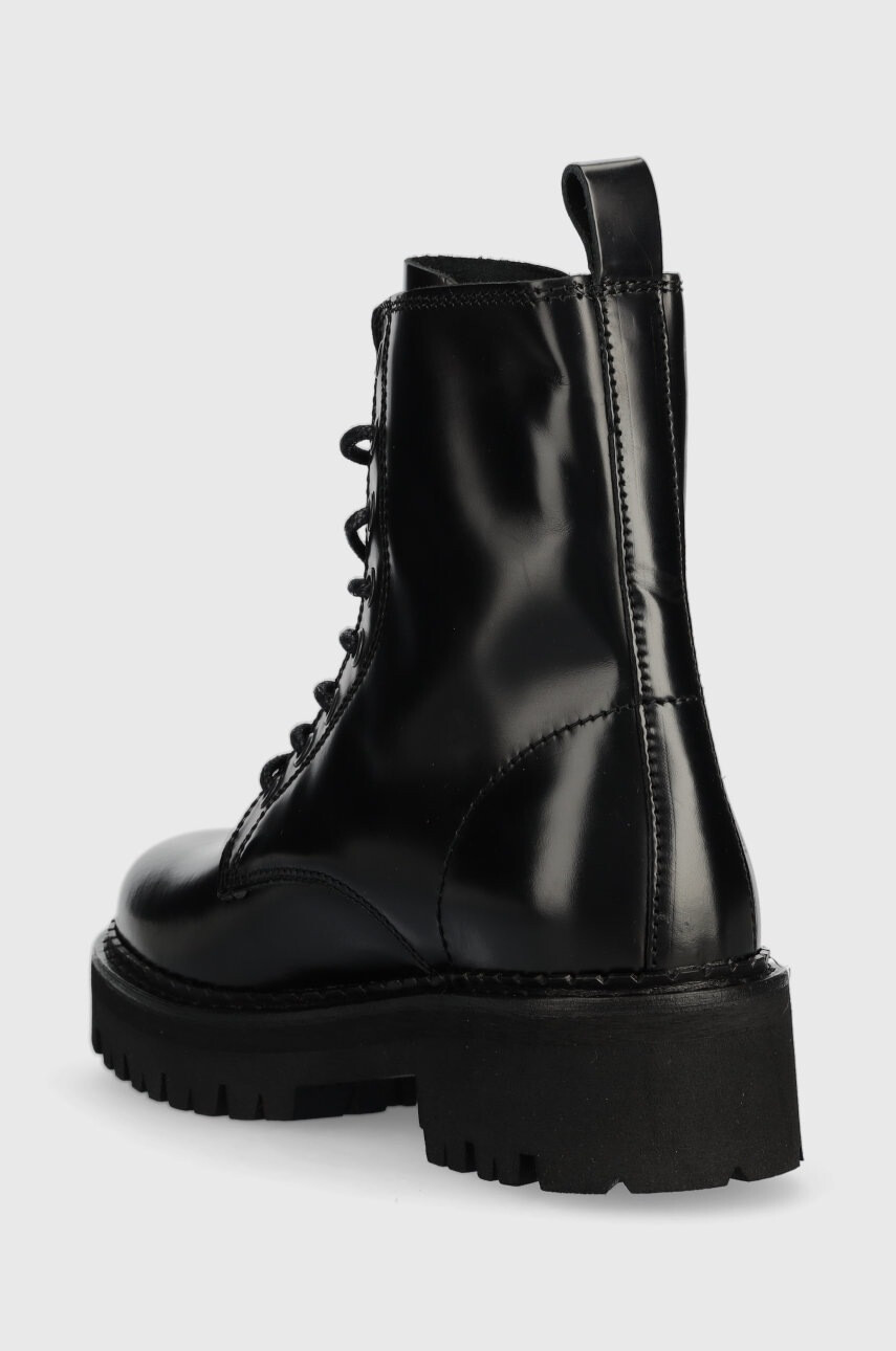 Tommy Jeans Кожени кубинки Urban Lace Up Boot в черно с платформа - Pepit.bg