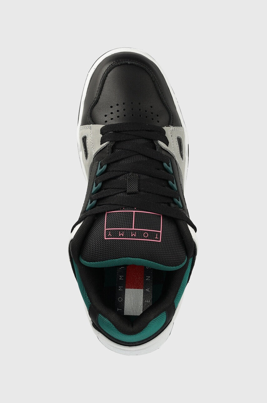 Tommy Jeans Кожени маратонки Skate Sneaker в черно - Pepit.bg