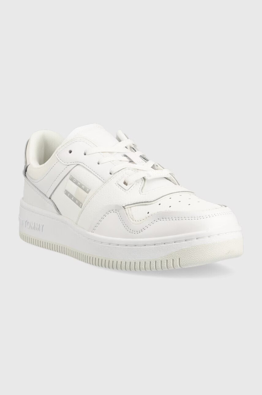 Tommy Jeans Кожени маратонки BASKET CUPSOLE в бяло EM0EM01194 - Pepit.bg