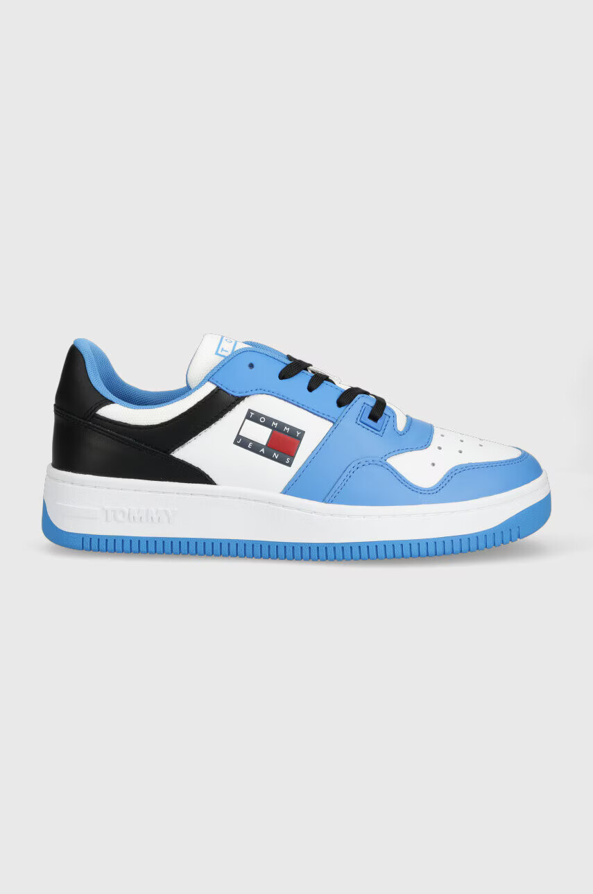 Tommy Jeans Кожени маратонки BASKET LEATHER в синьо EM0EM01162 - Pepit.bg
