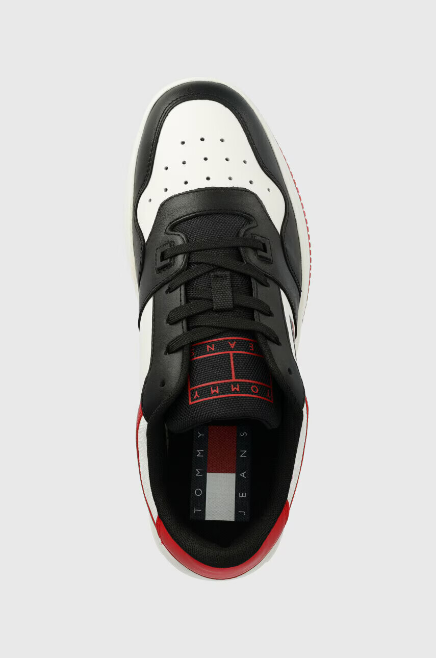 Tommy Jeans Кожени маратонки BASKET LEATHER в червено EM0EM01162 - Pepit.bg