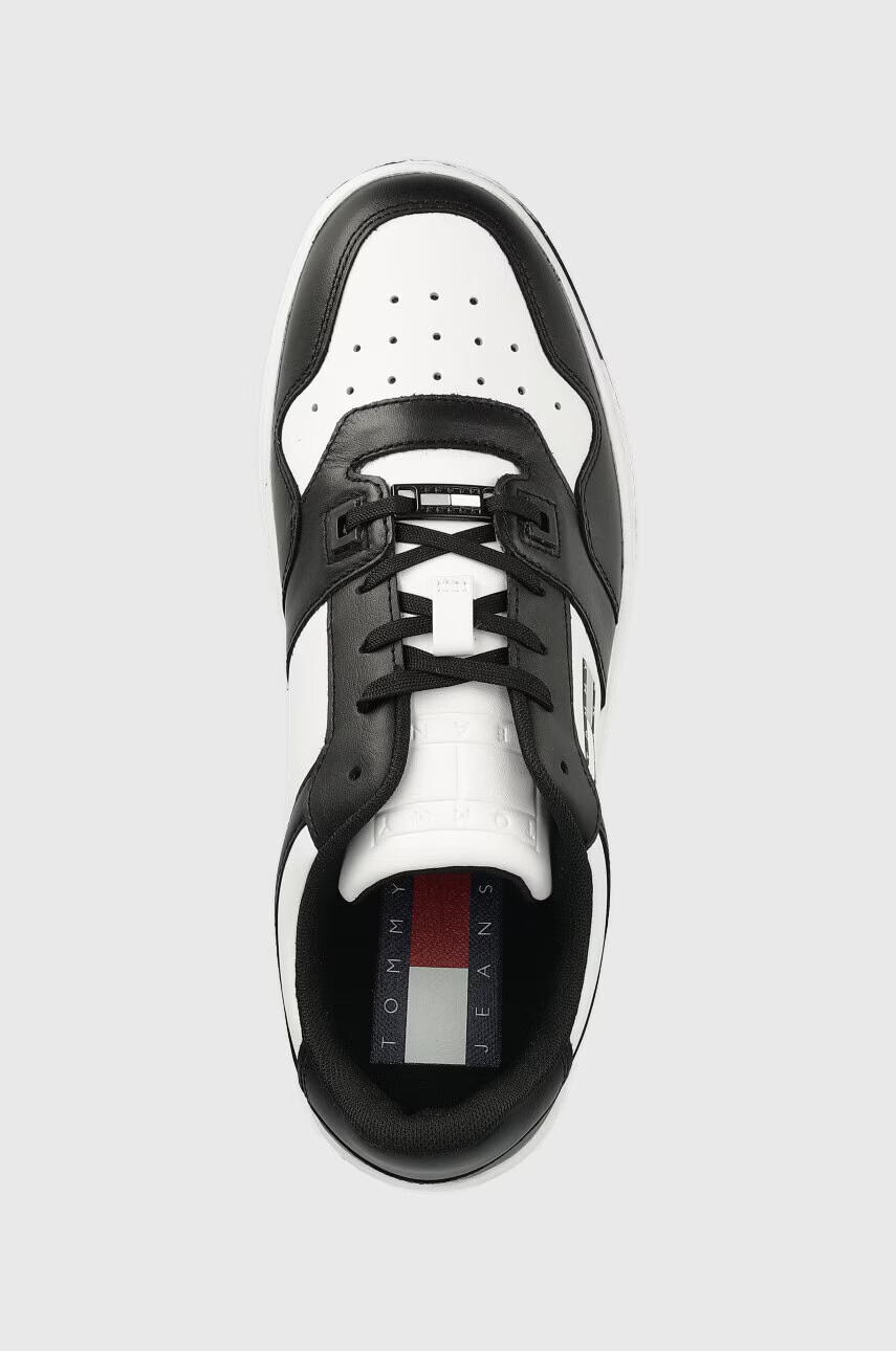 Tommy Jeans Кожени маратонки BASKET LEATHER в черно EM0EM01165 - Pepit.bg