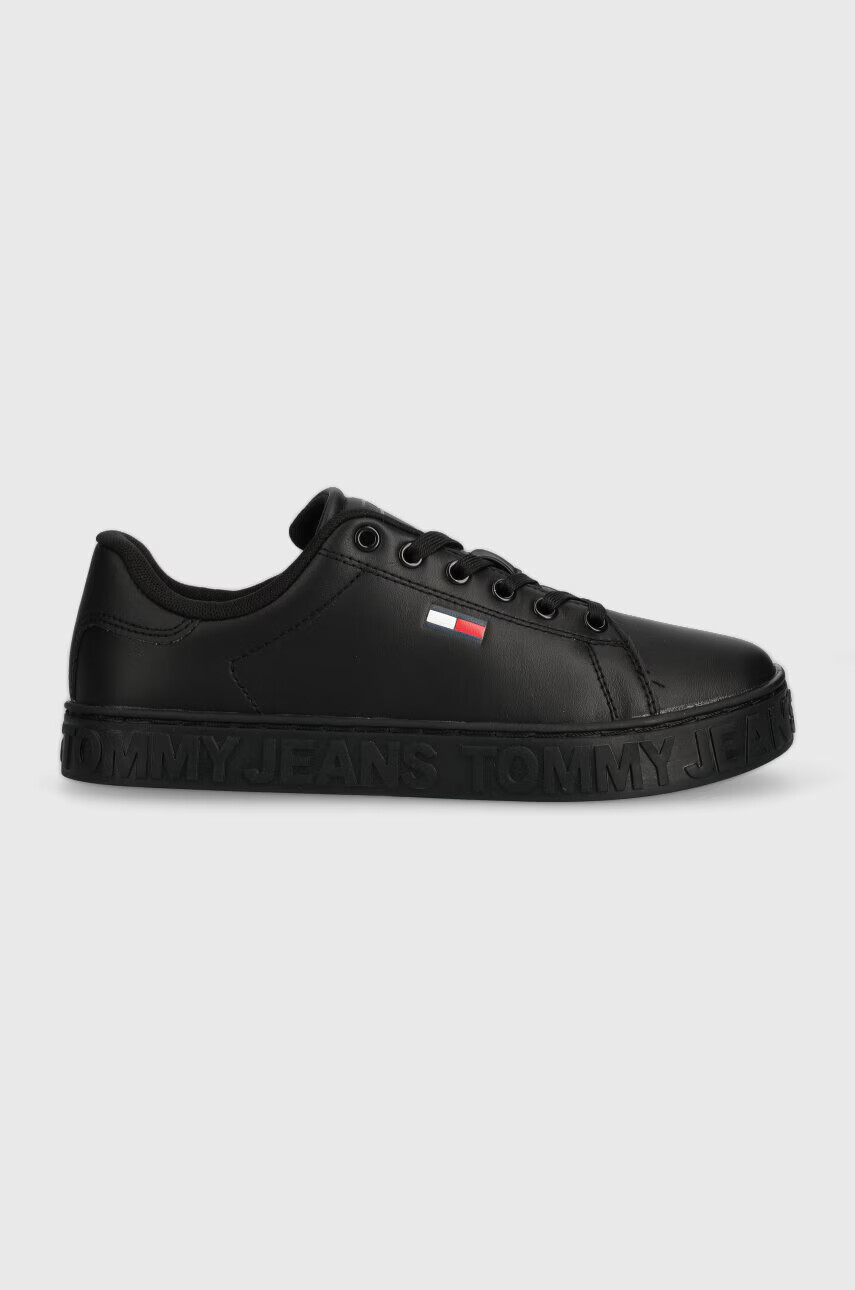 Tommy Jeans Кожени маратонки COOL SNEAKER в черно EN0EN02042 - Pepit.bg