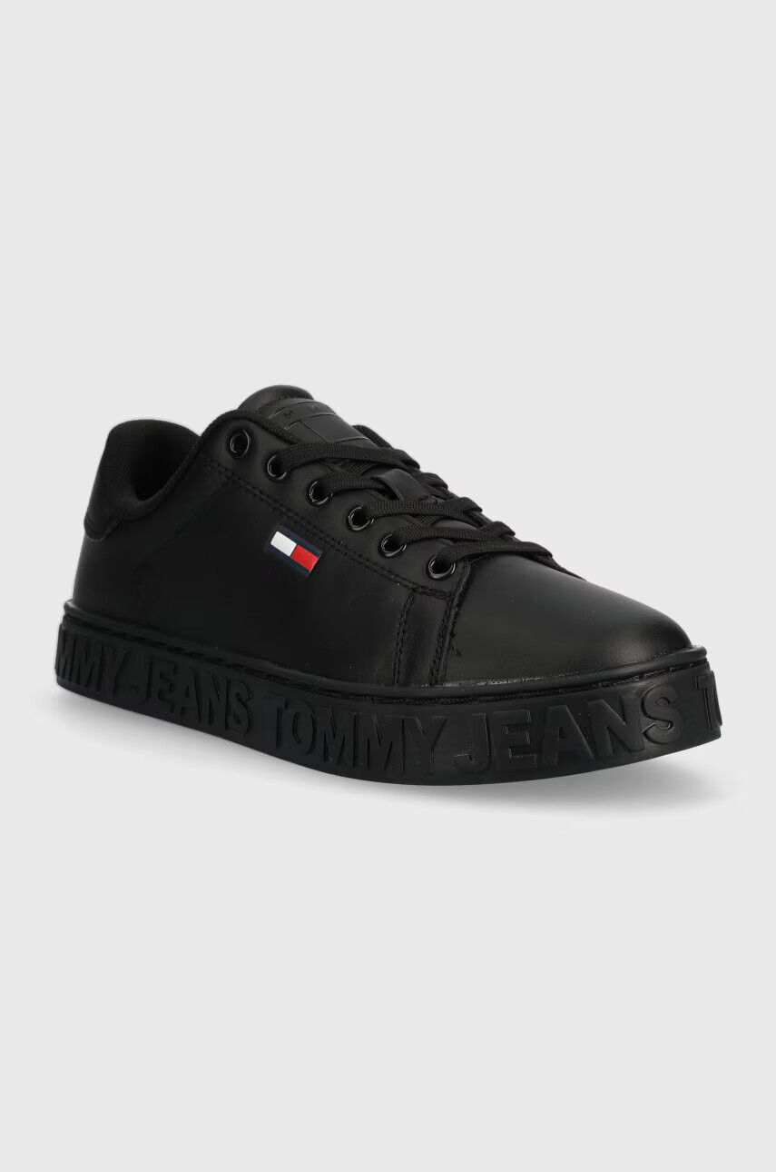 Tommy Jeans Кожени маратонки COOL SNEAKER в черно EN0EN02042 - Pepit.bg