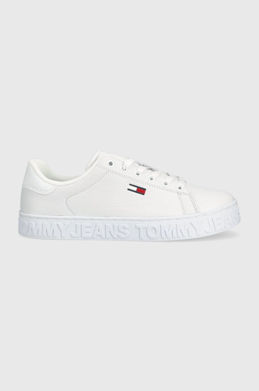 Tommy Jeans Кожени маратонки Cool Sneaker Ess в бяло - Pepit.bg