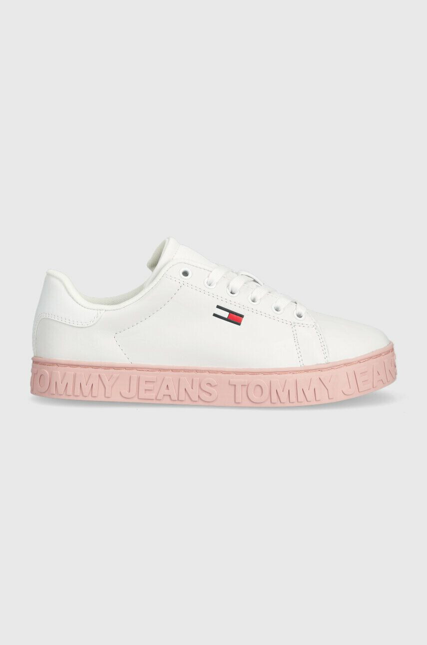 Tommy Jeans Кожени маратонки COOL SNEAKER SEASON в розово - Pepit.bg