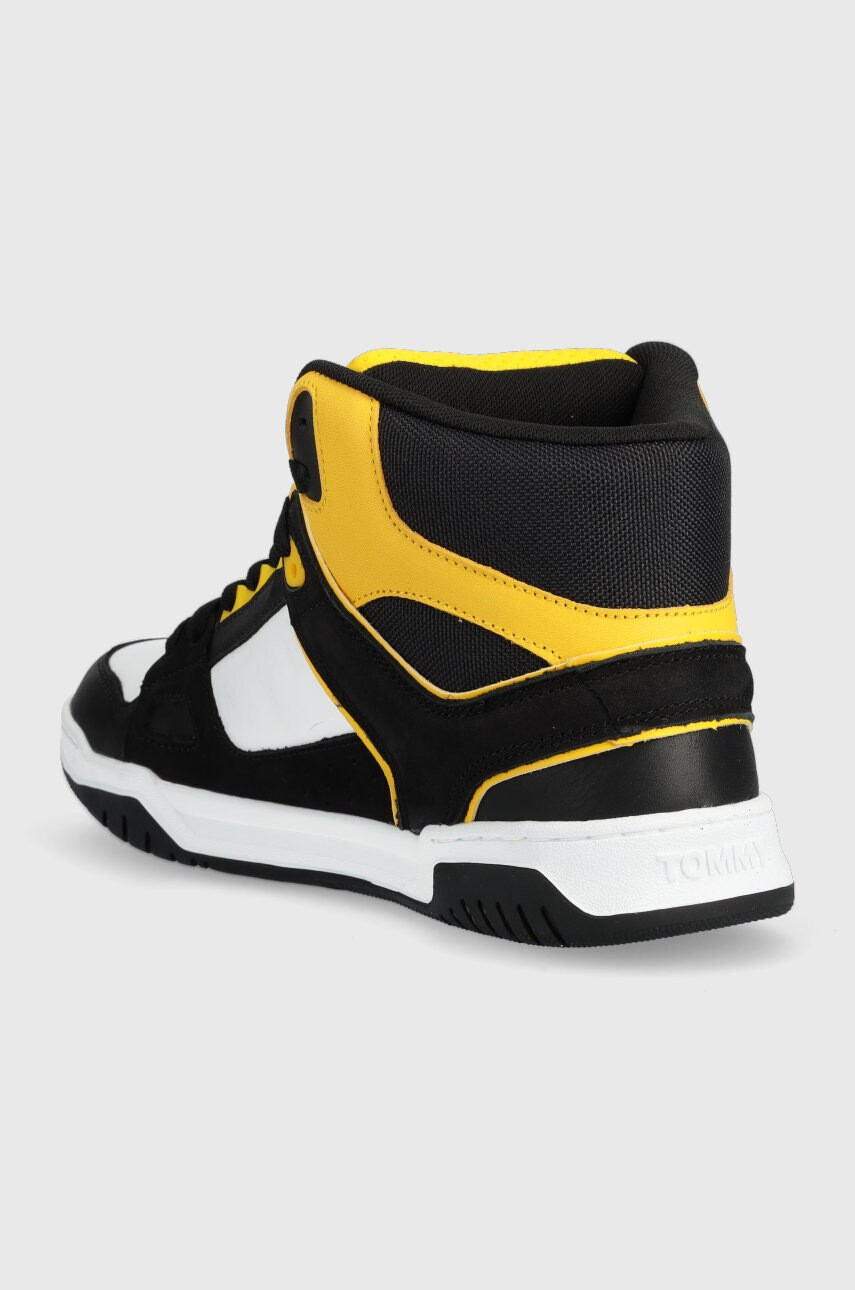 Tommy Jeans Кожени маратонки Em0em01108 Mid Cut Droid в жълто - Pepit.bg