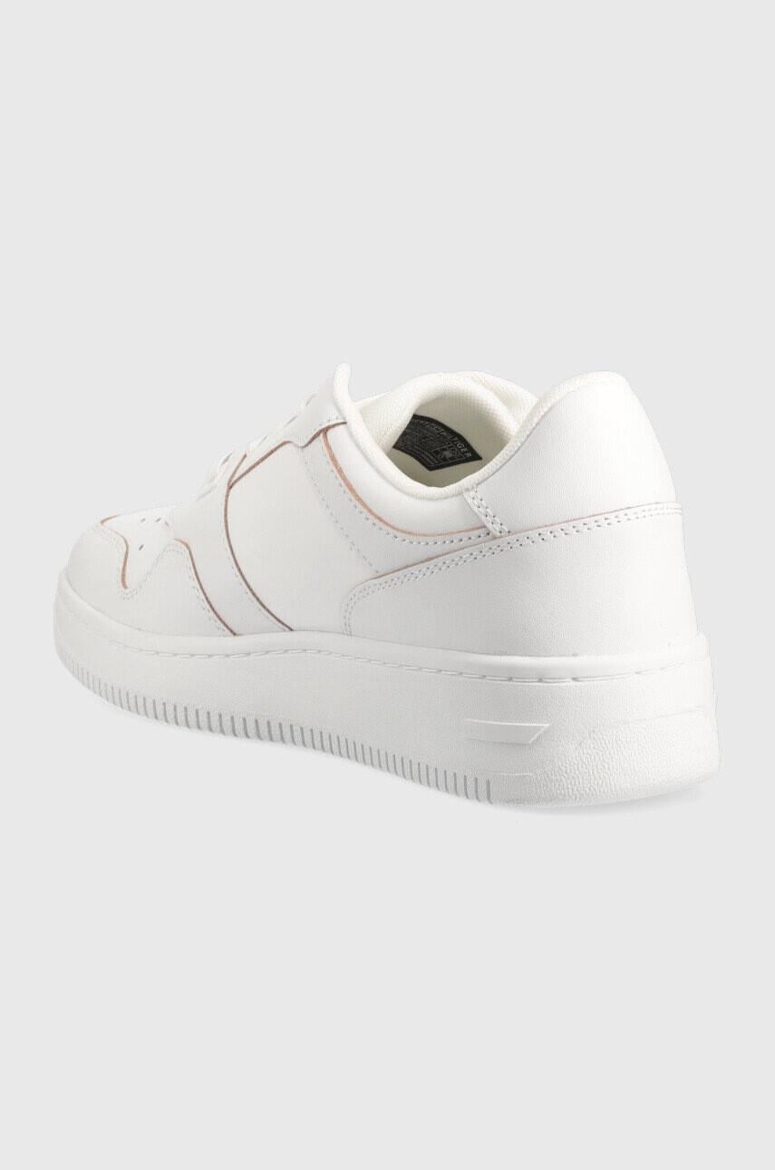 Tommy Jeans Кожени маратонки Etch Basket в бяло - Pepit.bg