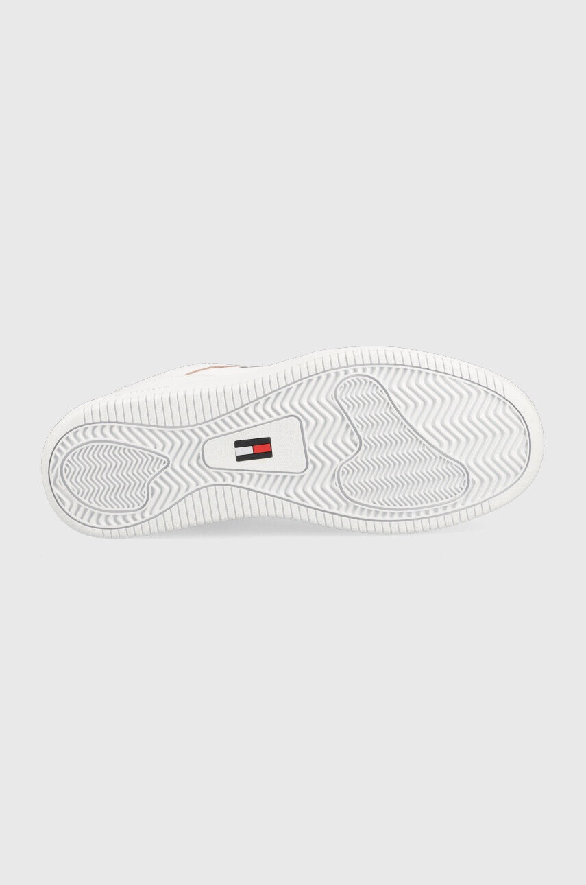 Tommy Jeans Кожени маратонки Etch Basket в бяло - Pepit.bg