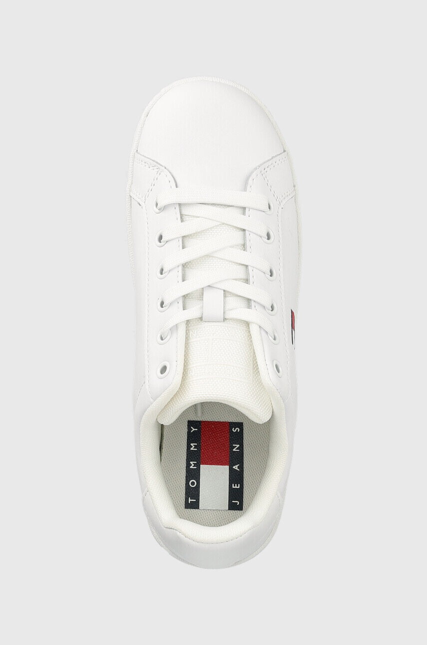 Tommy Jeans Кожени маратонки Flatform Ess в бяло - Pepit.bg