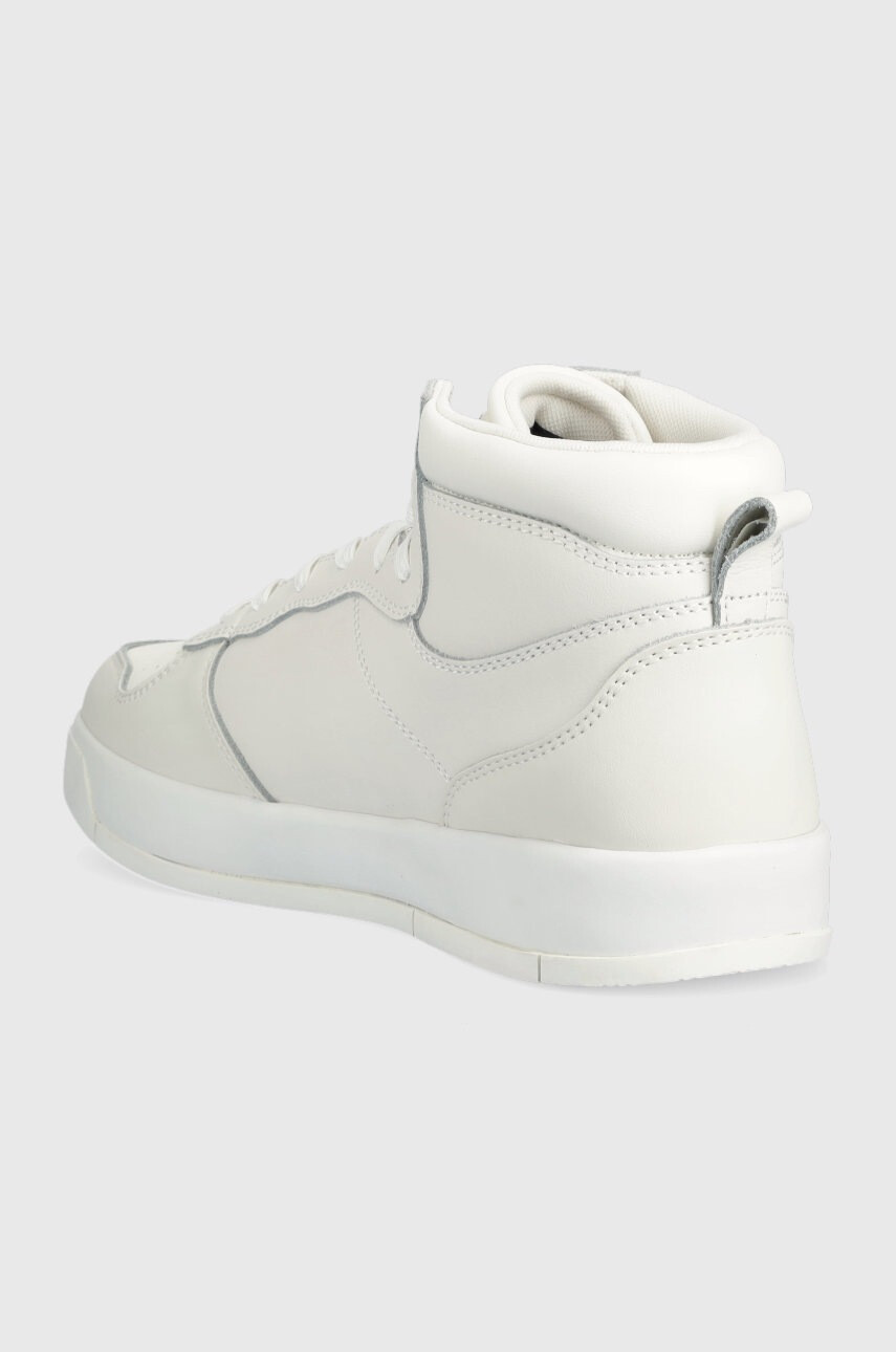 Tommy Jeans Кожени маратонки Leather Basket Midcut в бяло - Pepit.bg