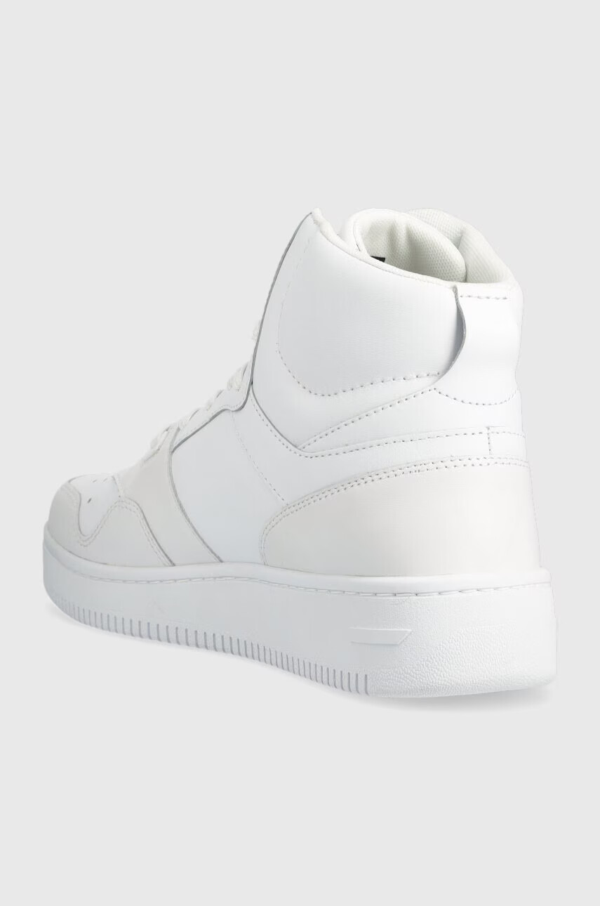 Tommy Jeans Кожени маратонки MID CUT BASKET в бяло EM0EM01164 - Pepit.bg