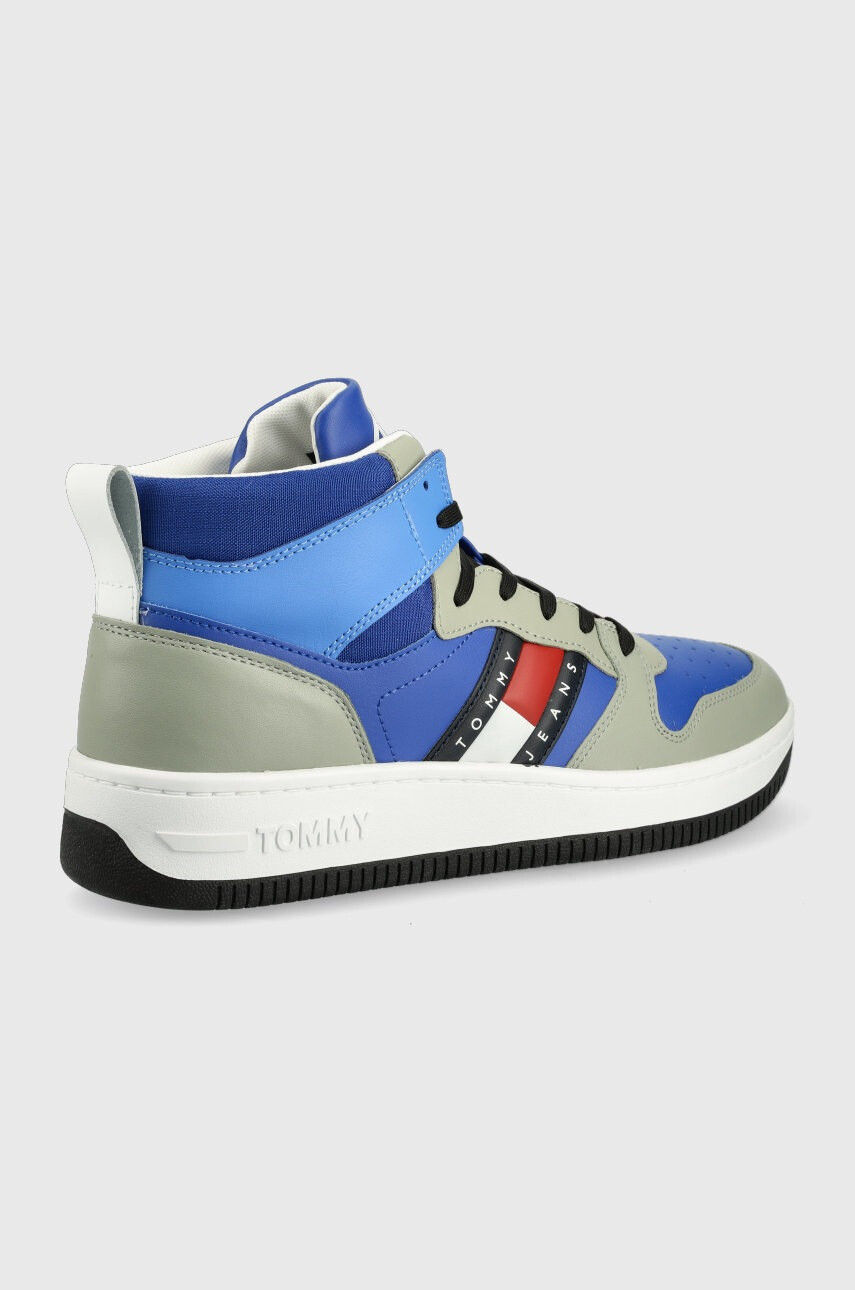 Tommy Jeans Кожени маратонки Mid Pop Basket - Pepit.bg