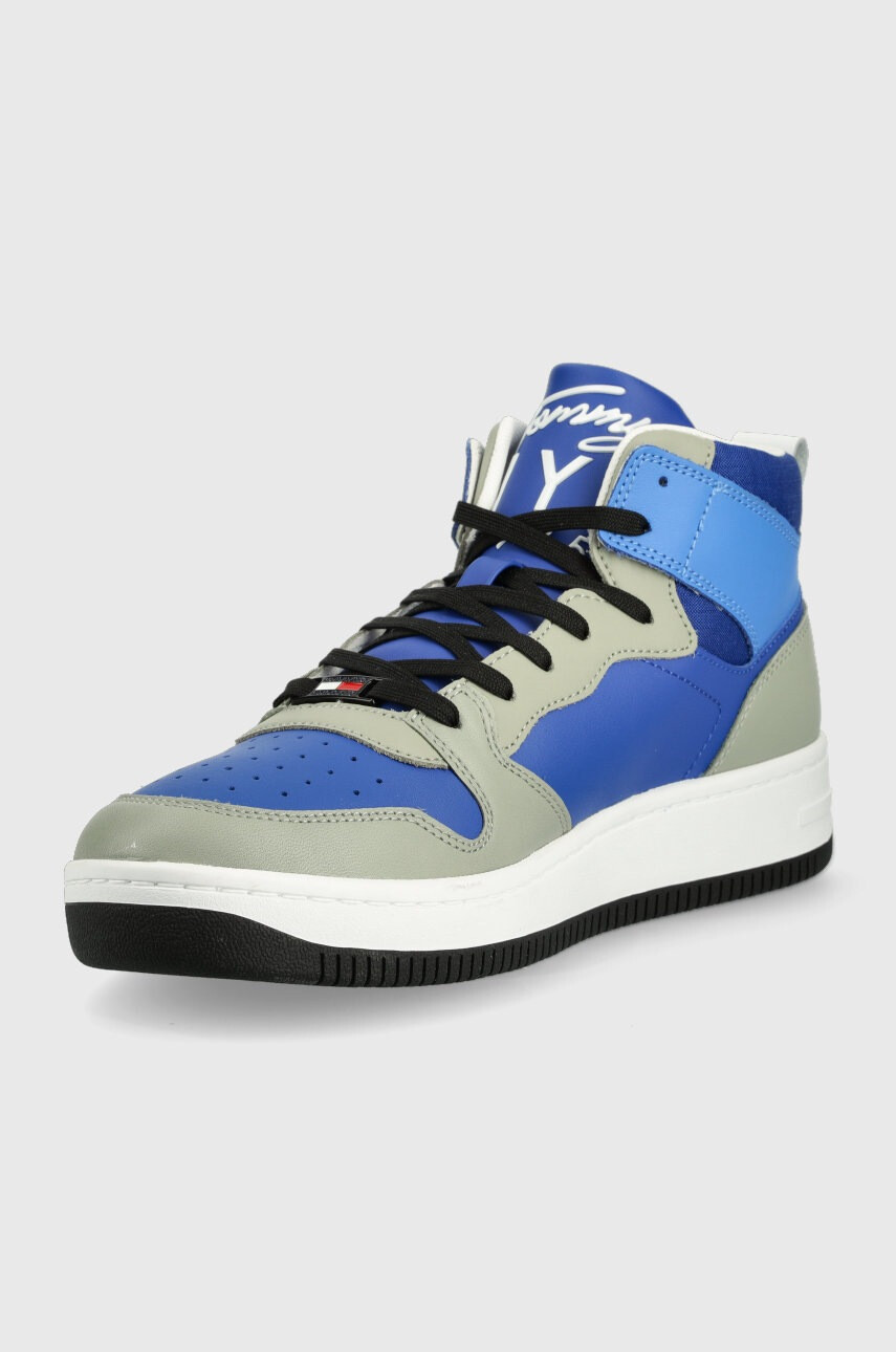 Tommy Jeans Кожени маратонки Mid Pop Basket - Pepit.bg