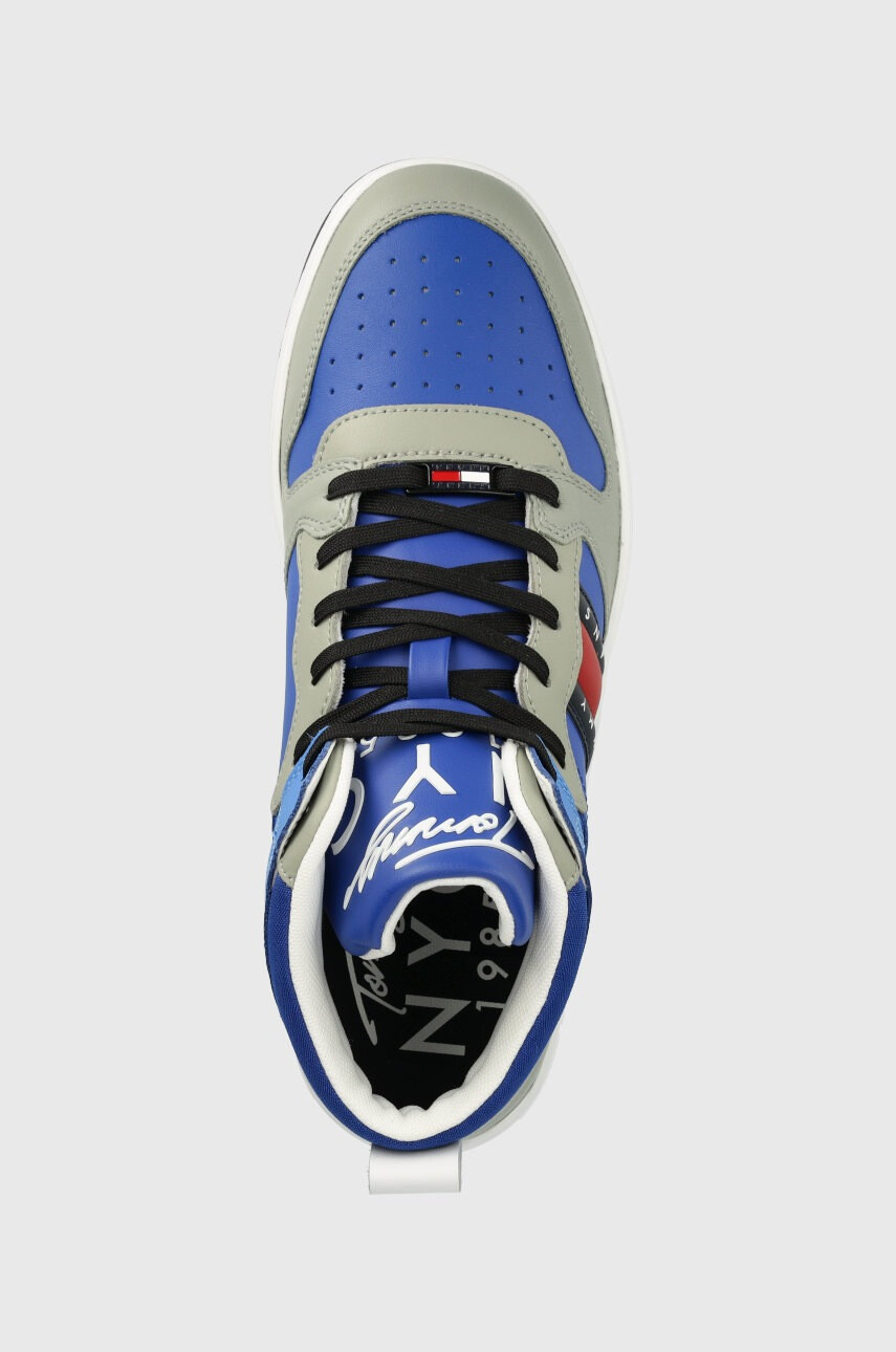 Tommy Jeans Кожени маратонки Mid Pop Basket - Pepit.bg