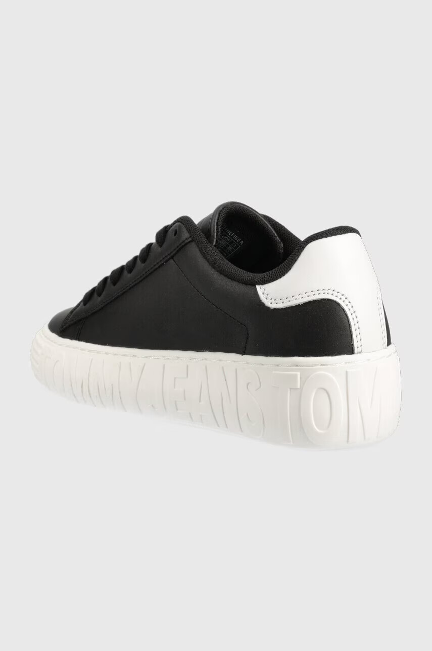 Tommy Jeans Кожени маратонки NEW CUPSOLE LEATHER в черно EN0EN02137 - Pepit.bg