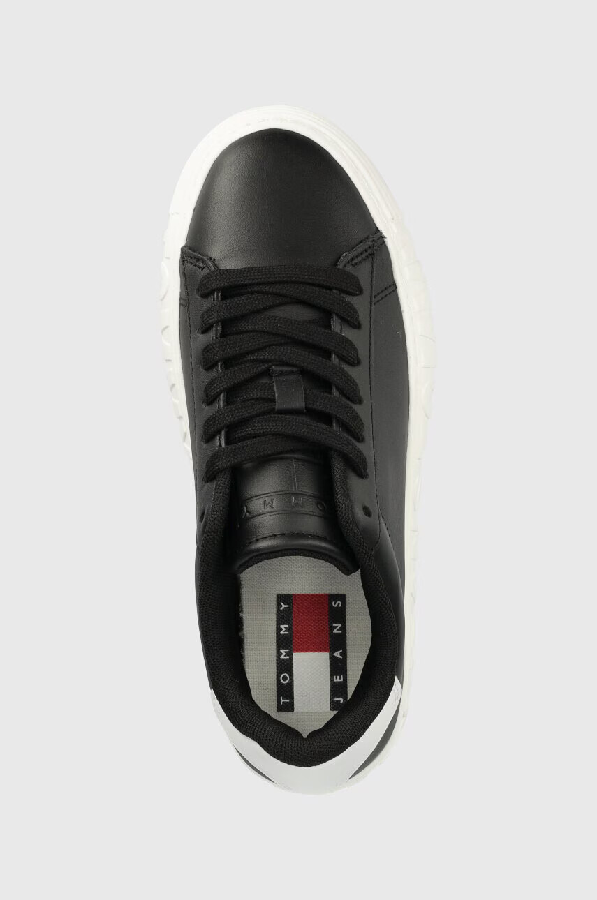 Tommy Jeans Кожени маратонки NEW CUPSOLE LEATHER в черно EN0EN02137 - Pepit.bg