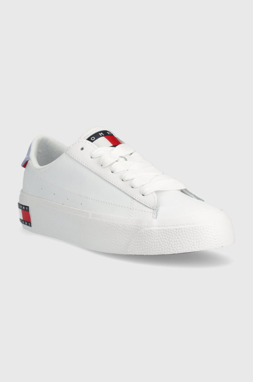 Tommy Jeans Кожени маратонки NOLA PLATFORM в бяло - Pepit.bg