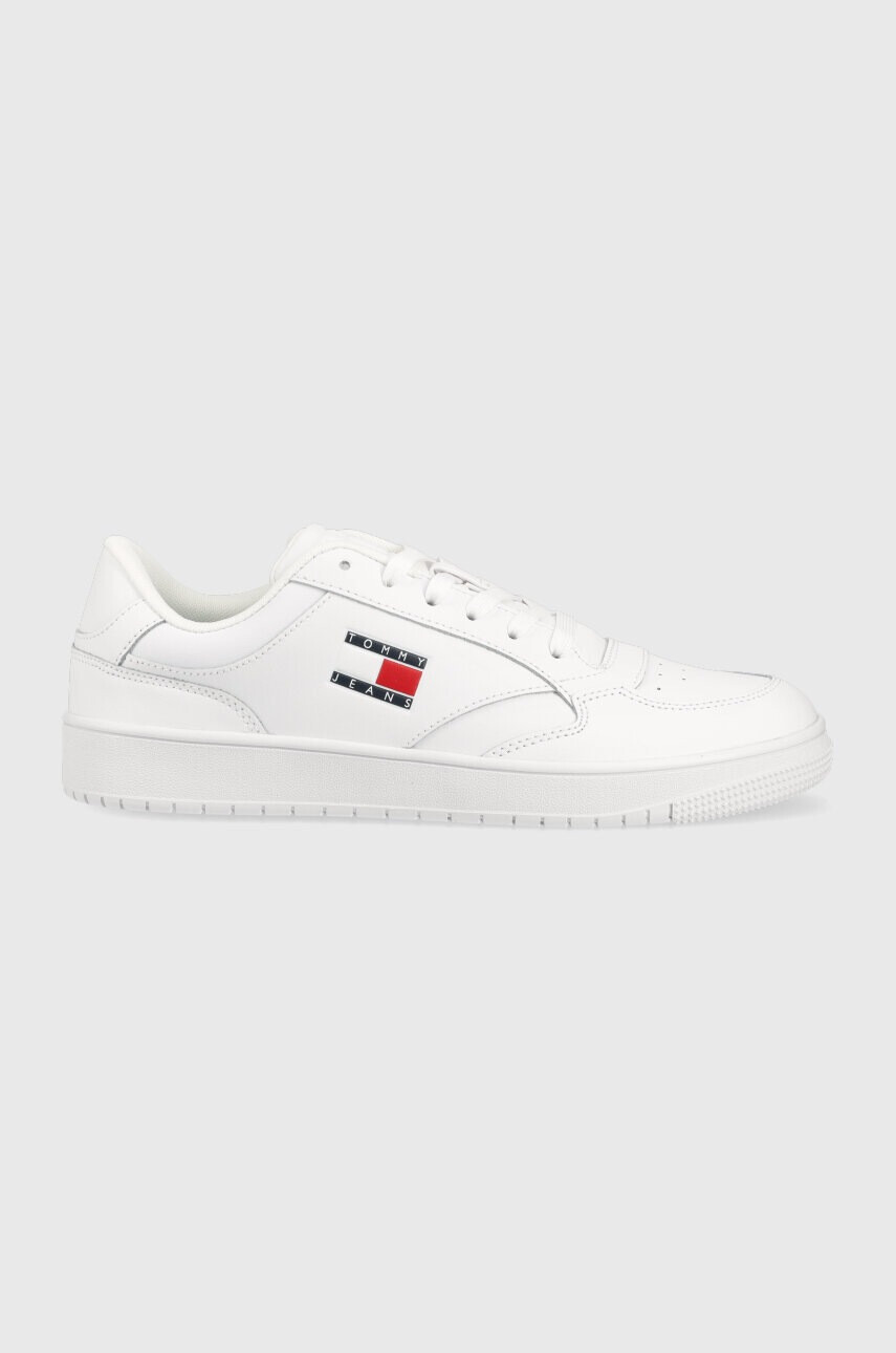 Tommy Jeans Кожени маратонки RETRO LEATHER в бяло EM0EM01190 - Pepit.bg