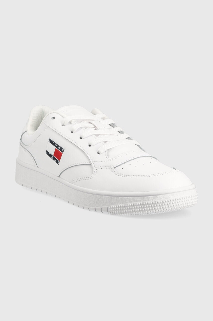Tommy Jeans Кожени маратонки RETRO LEATHER в бяло EM0EM01190 - Pepit.bg