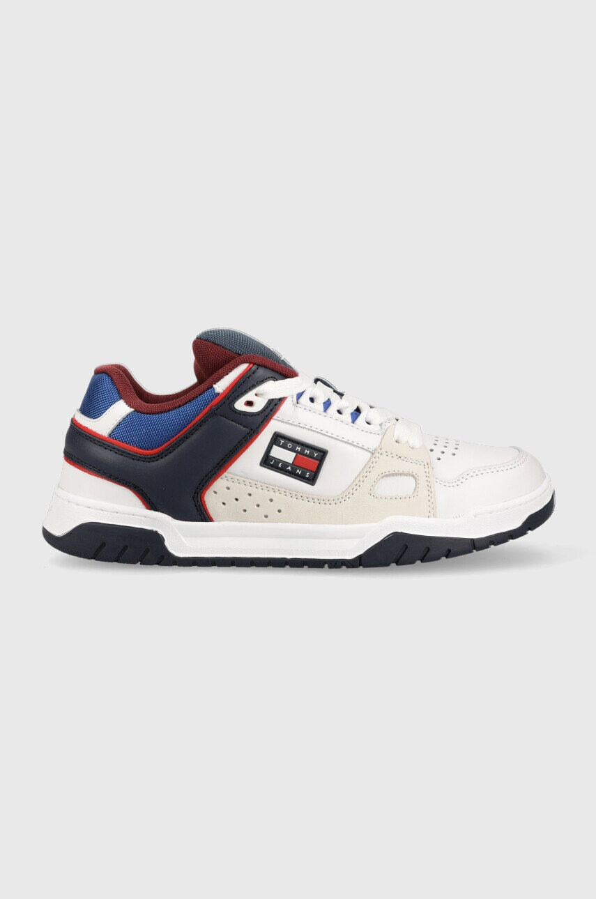 Tommy Jeans Кожени маратонки Skate Sneaker в бяло - Pepit.bg