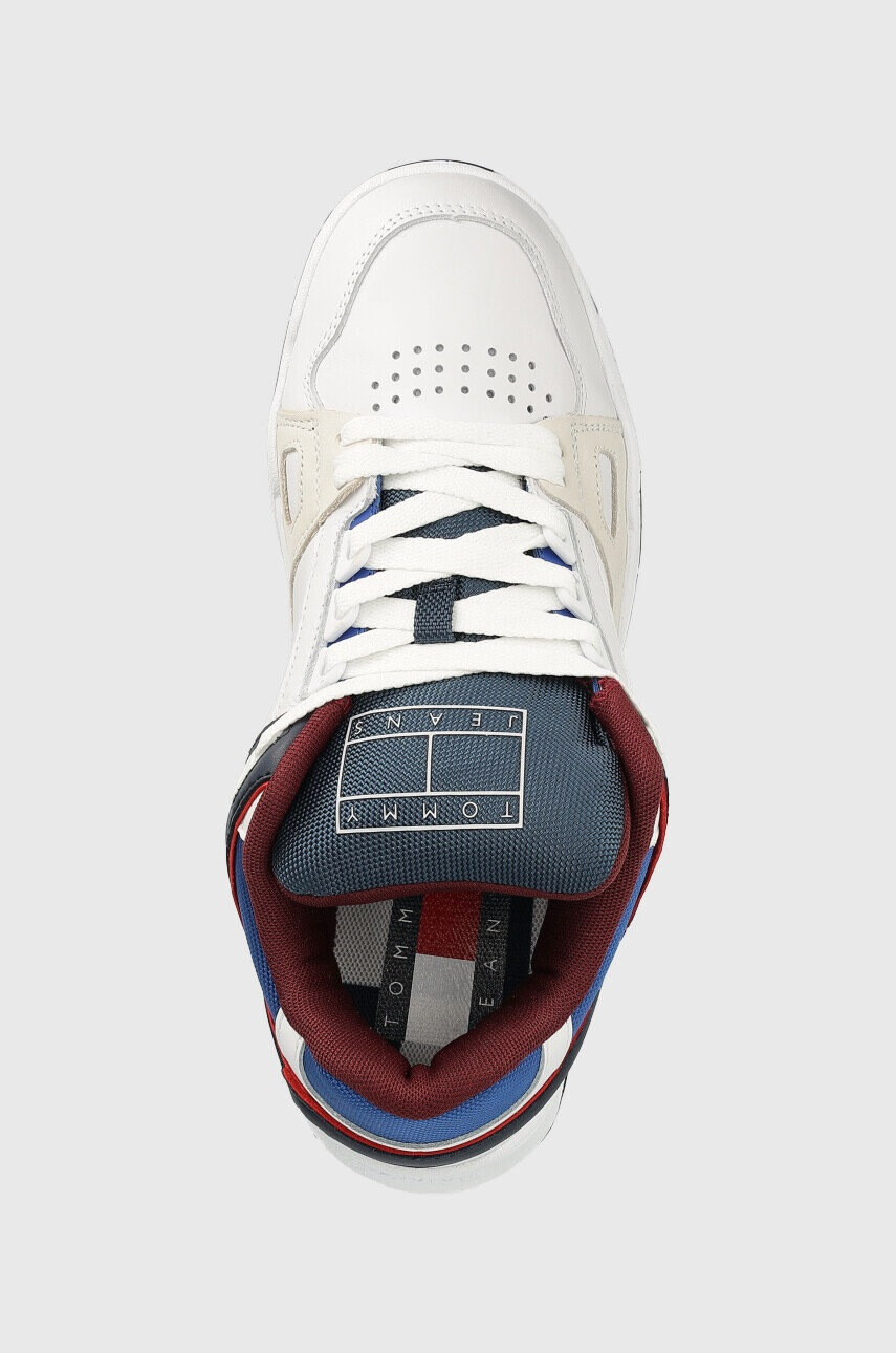 Tommy Jeans Кожени маратонки Skate Sneaker в бяло - Pepit.bg