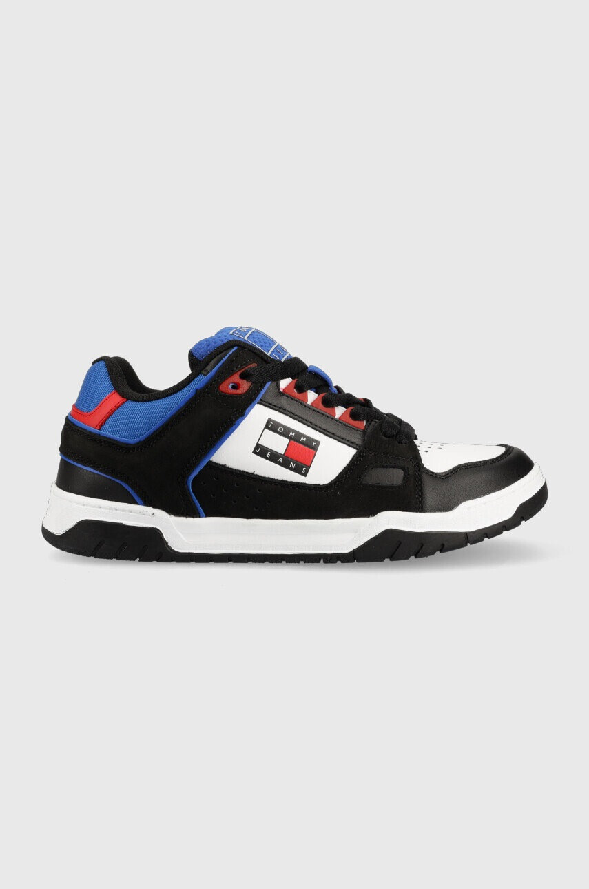 Tommy Jeans Кожени маратонки Skate Sneaker в черно - Pepit.bg