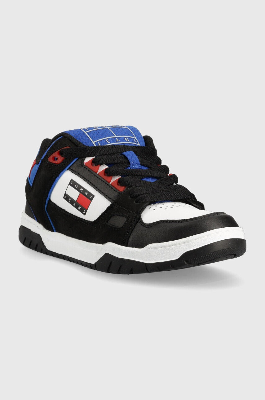 Tommy Jeans Кожени маратонки Skate Sneaker в черно - Pepit.bg