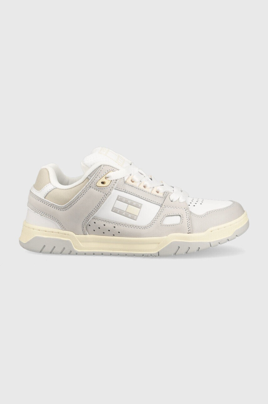 Tommy Jeans Кожени маратонки Skate Sneaker в сиво - Pepit.bg