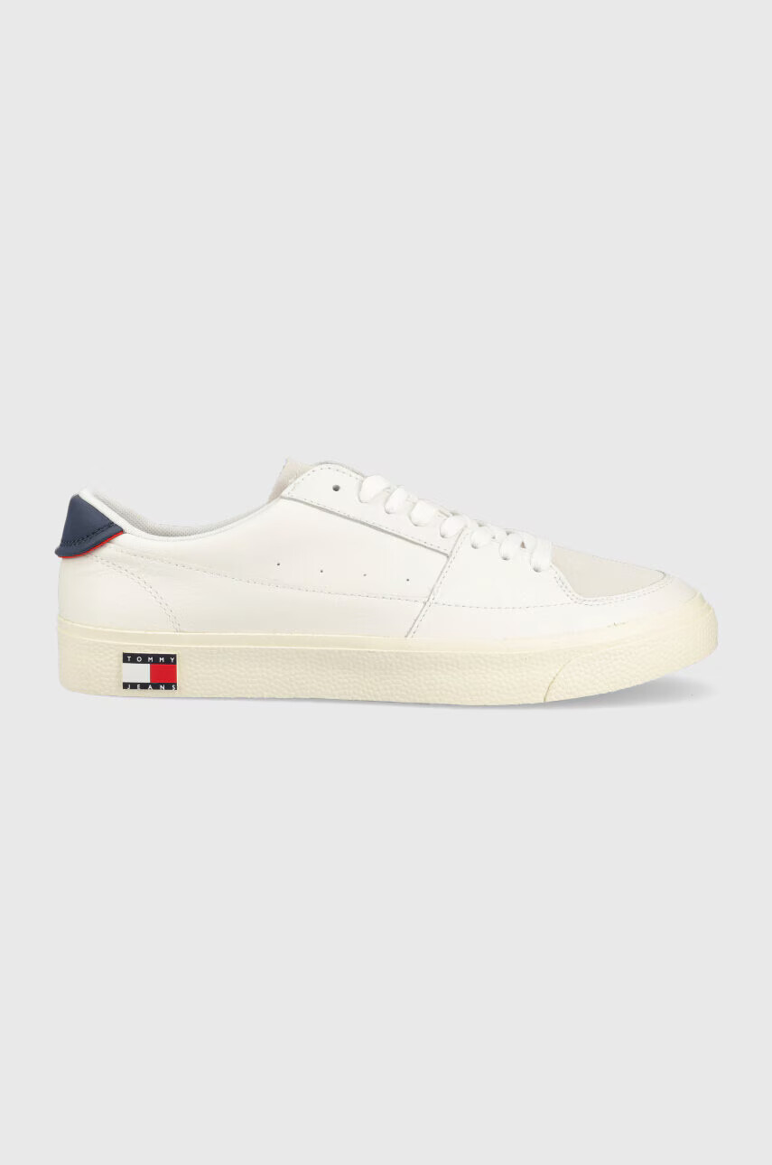 Tommy Jeans Кожени маратонки VULCANIZED ESS в бяло EM0EM01106 - Pepit.bg