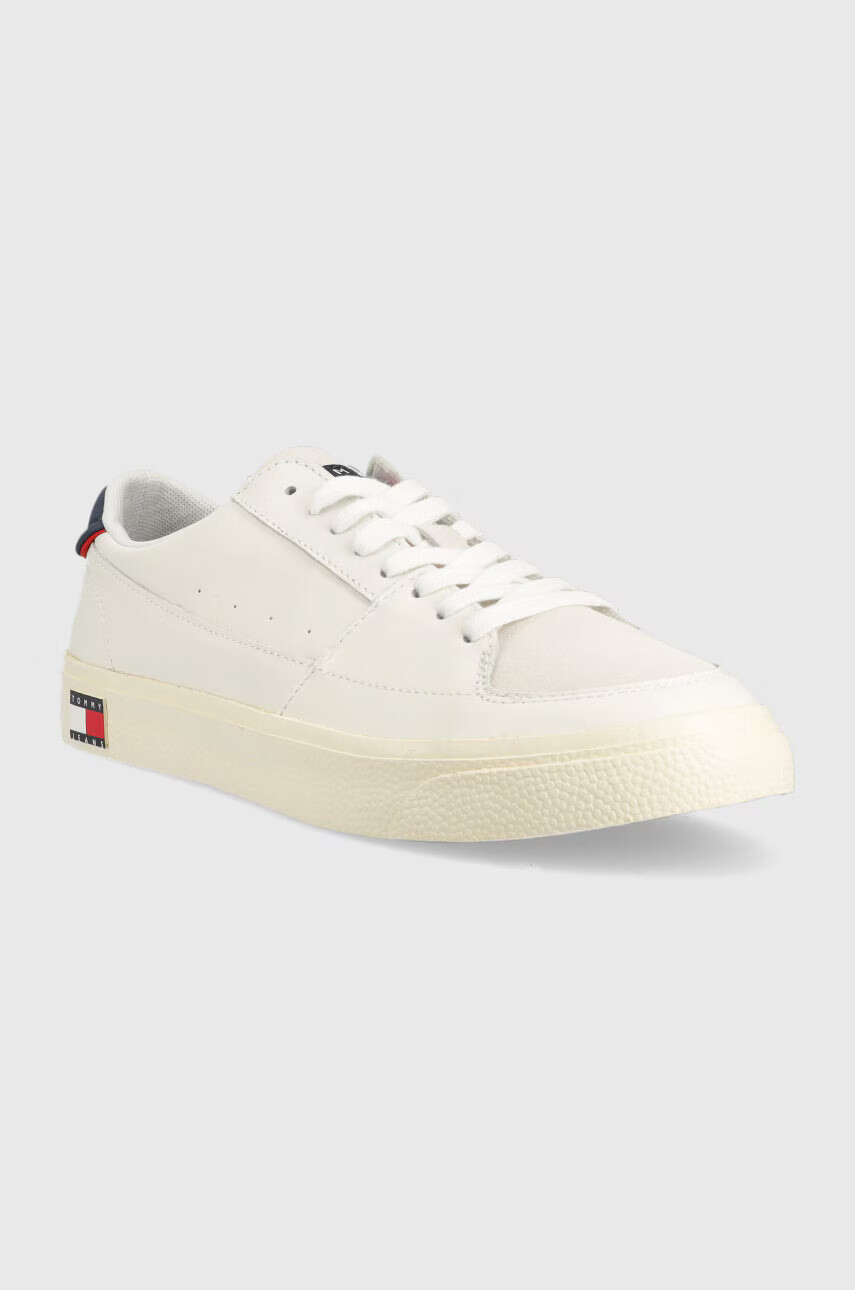 Tommy Jeans Кожени маратонки VULCANIZED ESS в бяло EM0EM01106 - Pepit.bg
