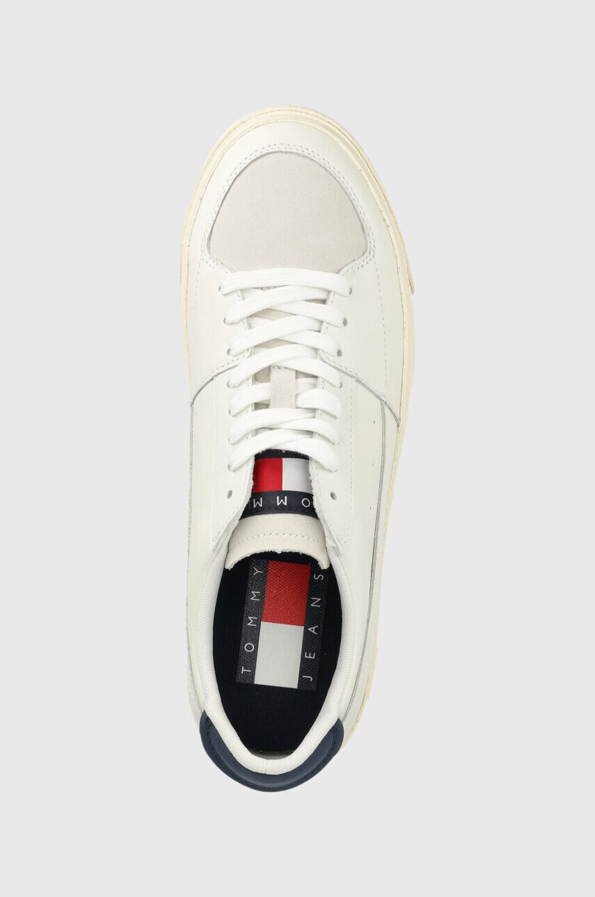 Tommy Jeans Кожени маратонки VULCANIZED ESS в бяло EM0EM01106 - Pepit.bg