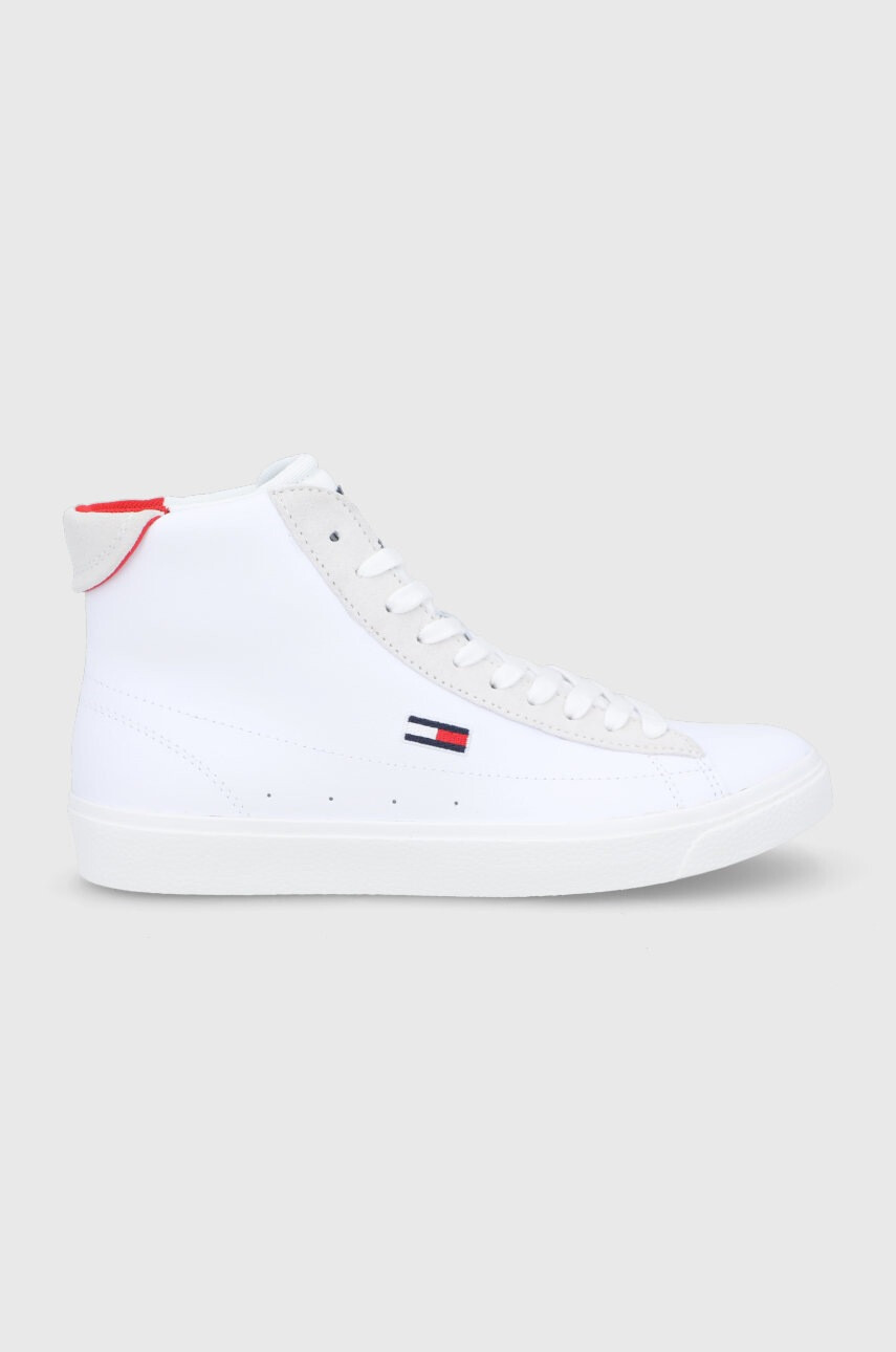 Tommy Jeans Кожени обувки дамски в бяло - Pepit.bg