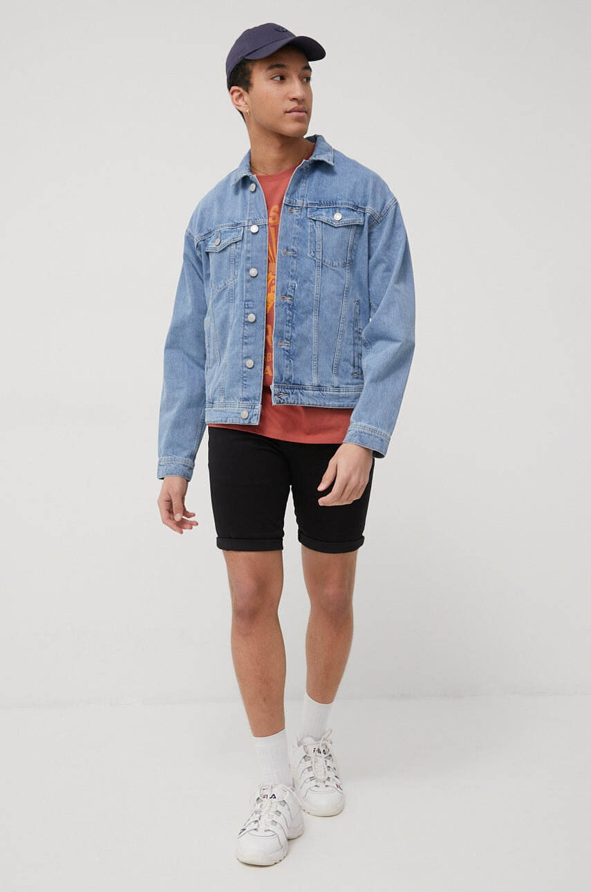 Tommy Jeans Къси панталони Scanton мъжки в черно - Pepit.bg