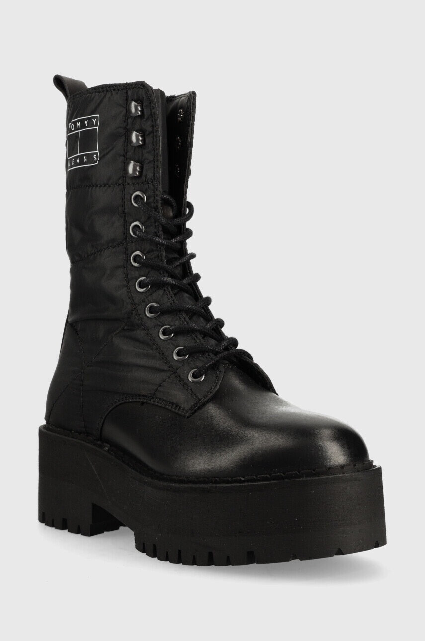 Tommy Jeans Кубинки в черно с платформа - Pepit.bg