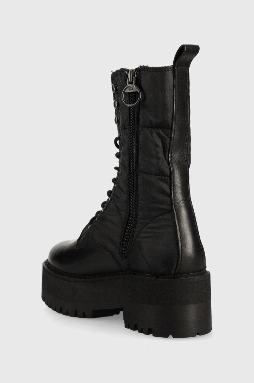 Tommy Jeans Кубинки в черно с платформа - Pepit.bg