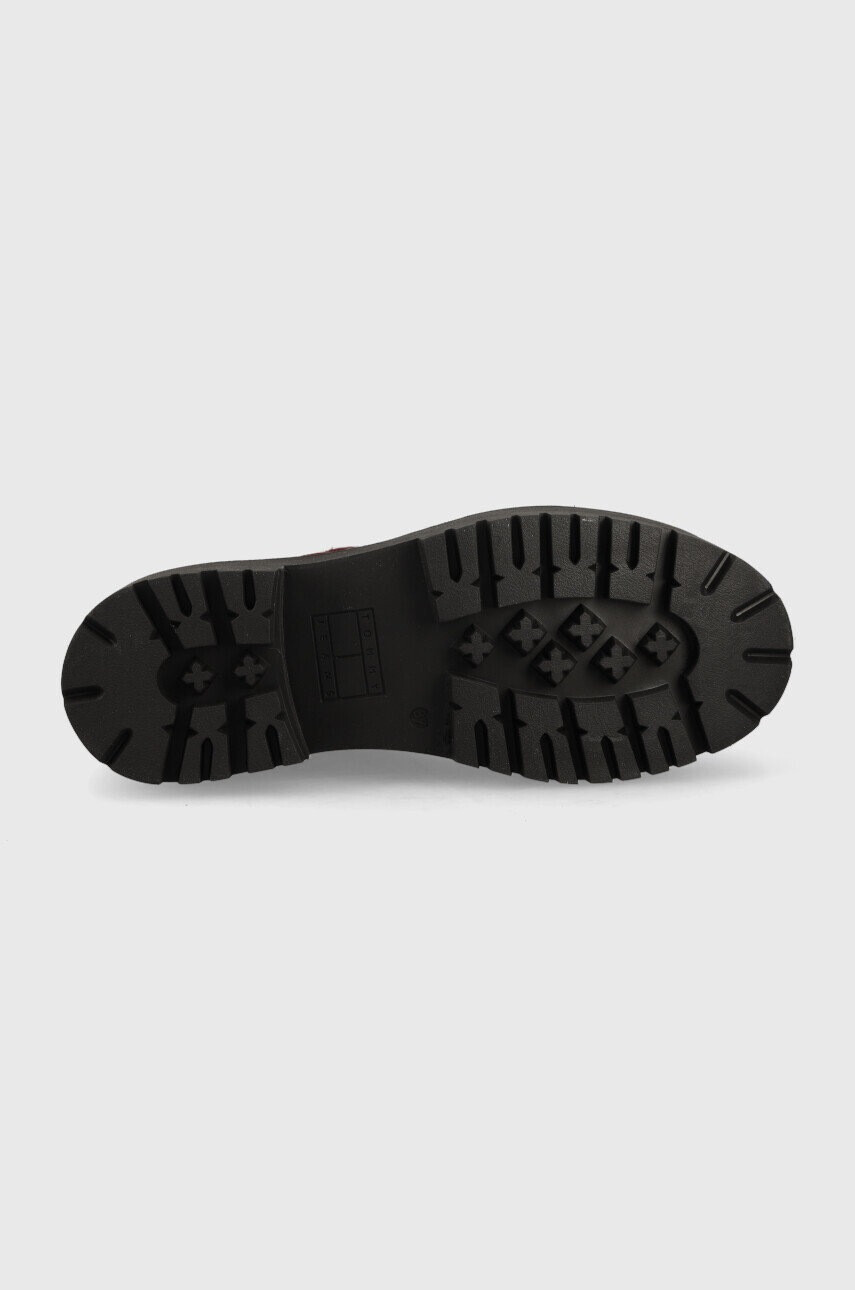 Tommy Jeans Кубинки Flatform Padded Boot в бордо с платформа - Pepit.bg