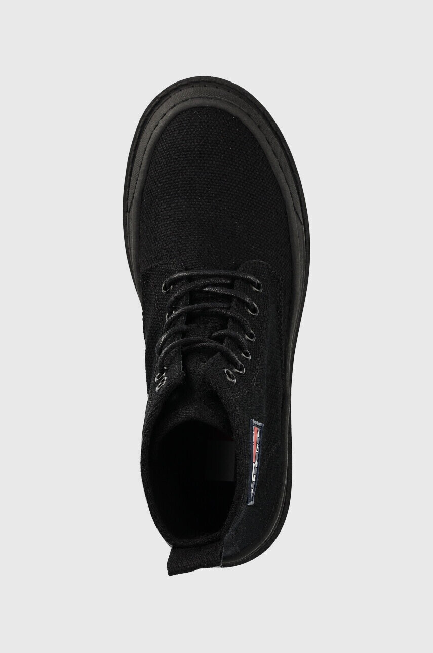 Tommy Jeans Кубинки Foxing Boot в черно с платформа - Pepit.bg