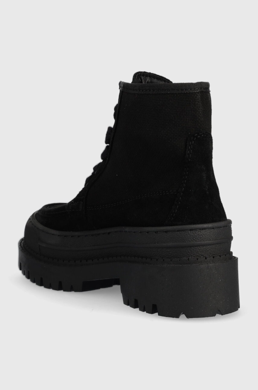 Tommy Jeans Кубинки Womens Foxing Lace Up Boot в черно с платформа - Pepit.bg