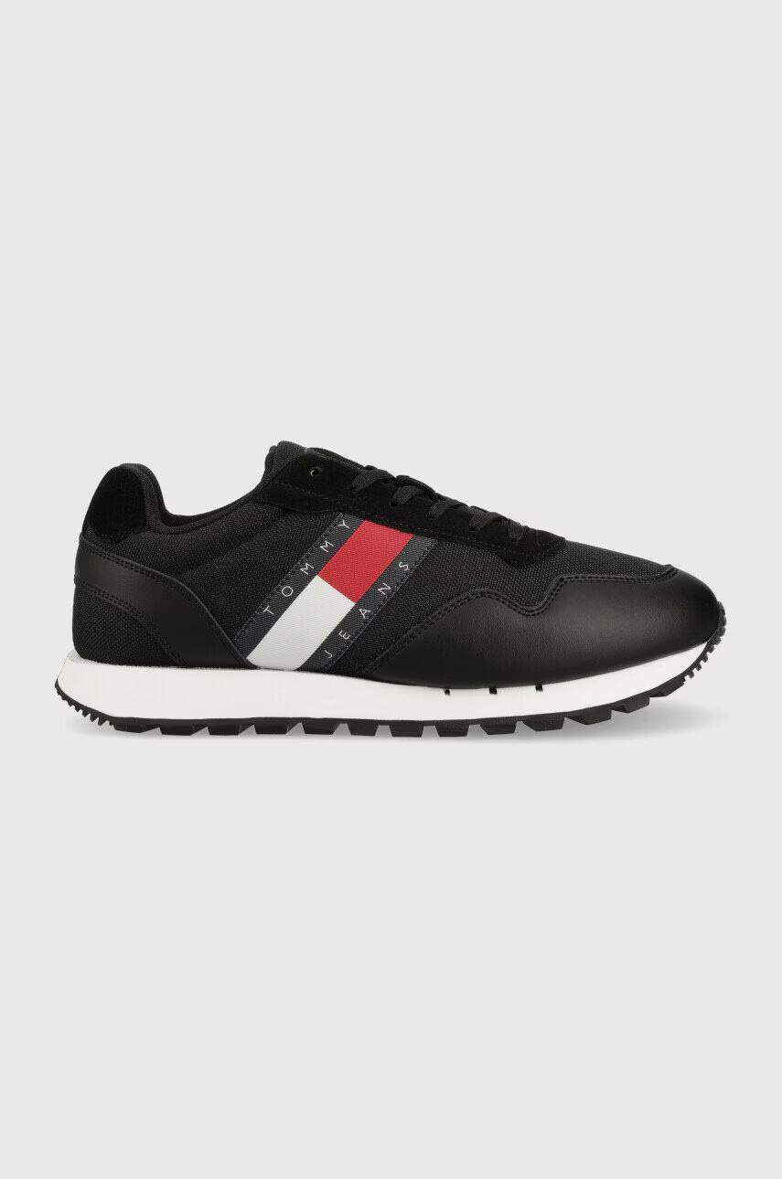 Tommy Jeans Маратонки Retro Leather Tjm Ess в черно - Pepit.bg