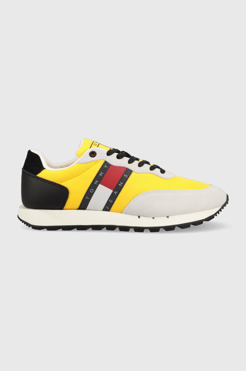 Tommy Jeans Маратонки EM0EM01136 LEATHER RUNNER в жълто - Pepit.bg