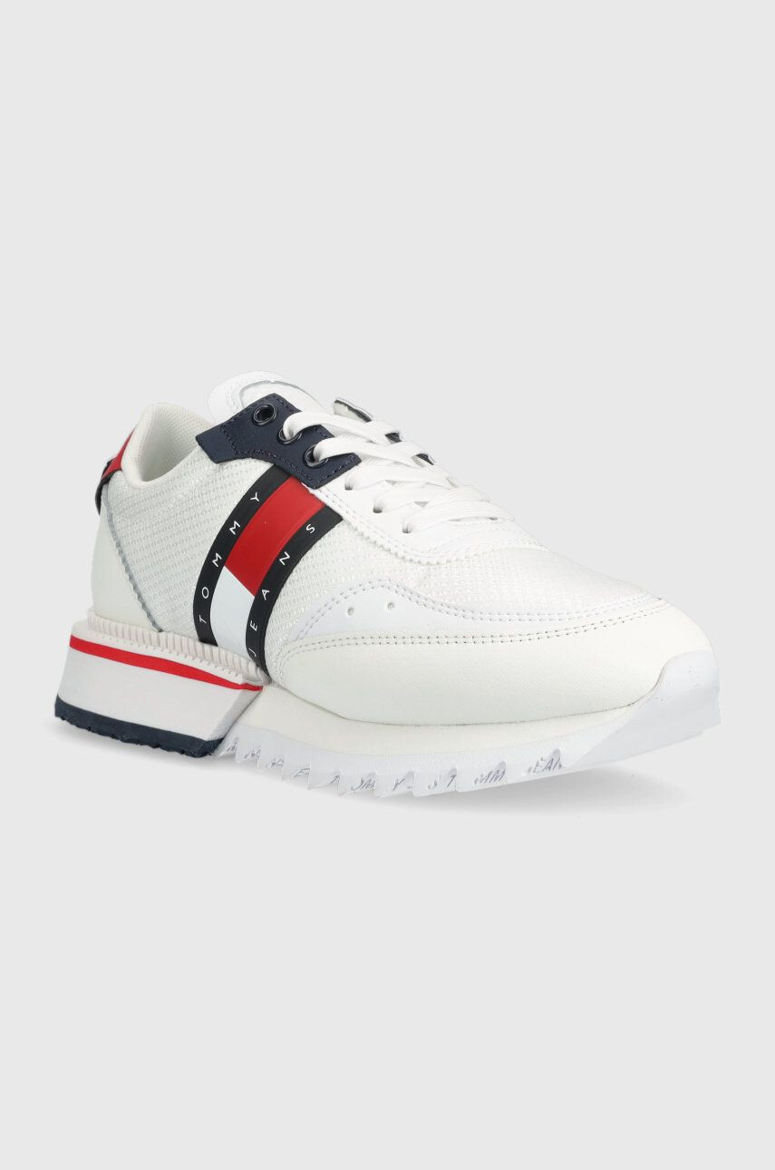 Tommy Jeans Маратонки En0en02055 Cleat Low в бяло - Pepit.bg