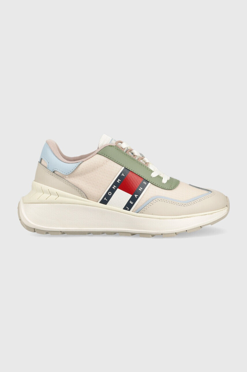 Tommy Jeans Маратонки Fashion Retro Run в бежово - Pepit.bg