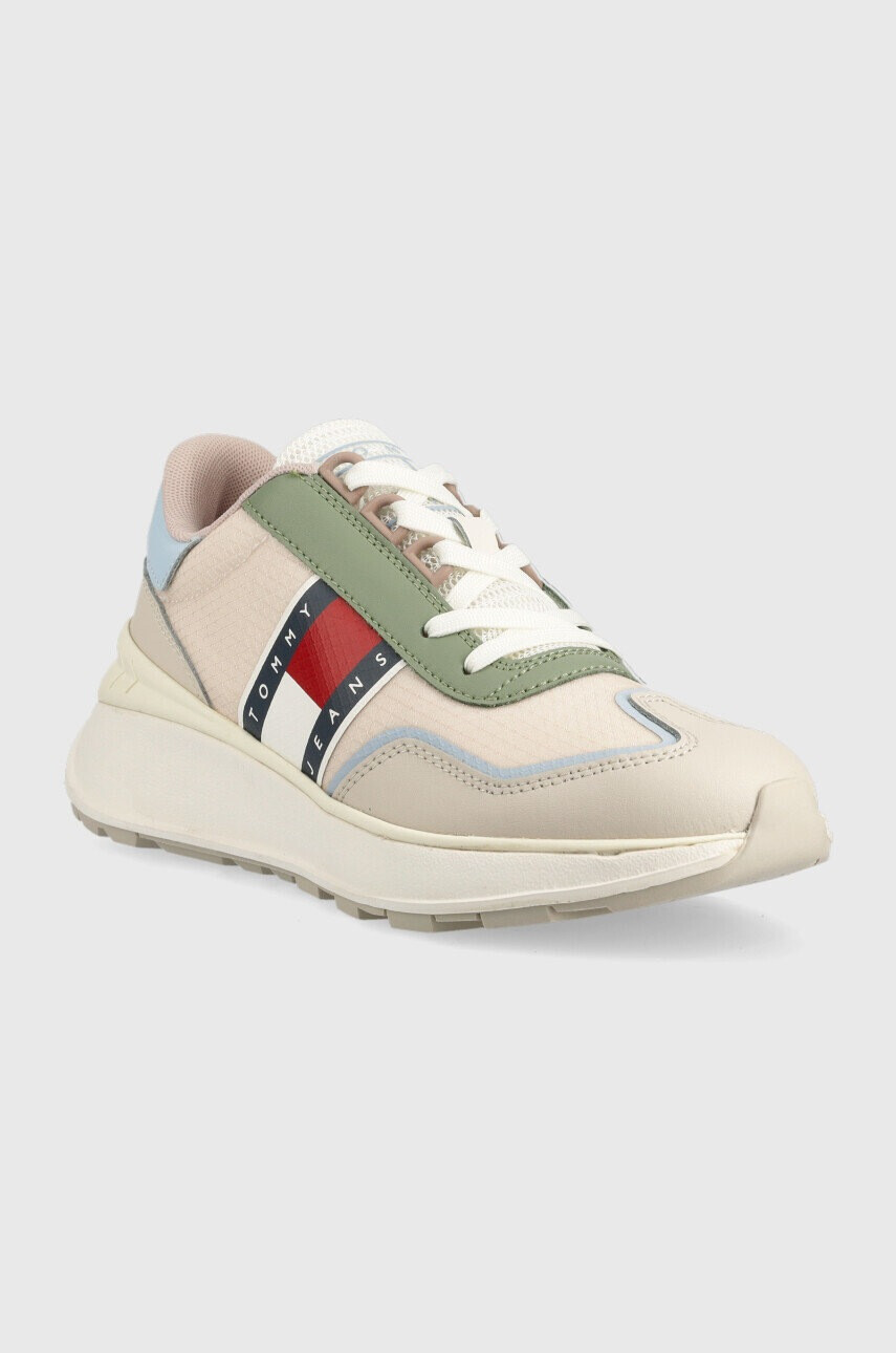 Tommy Jeans Маратонки Fashion Retro Run в бежово - Pepit.bg
