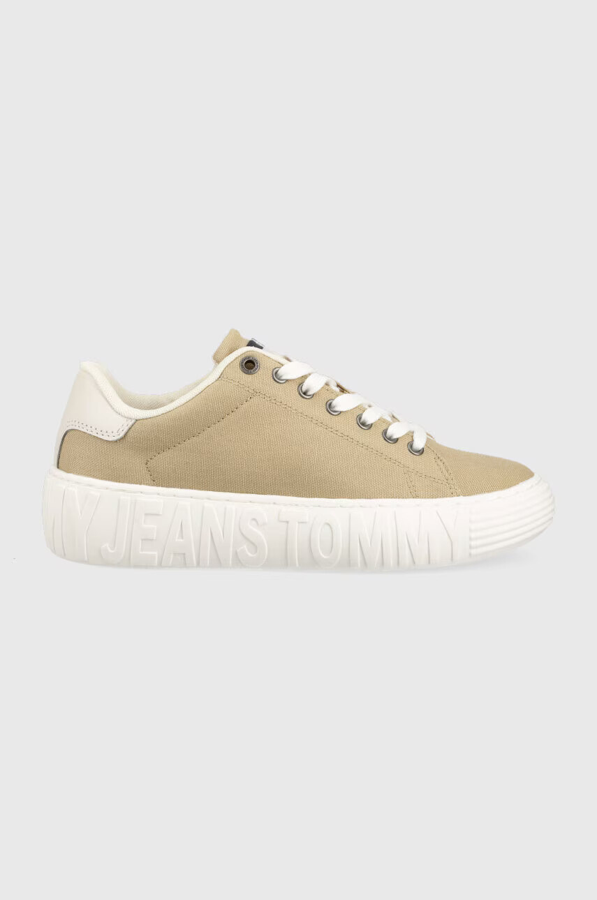 Tommy Jeans Маратонки NEW CUPSOLE CNVAS LC в бежово EN0EN02171 - Pepit.bg