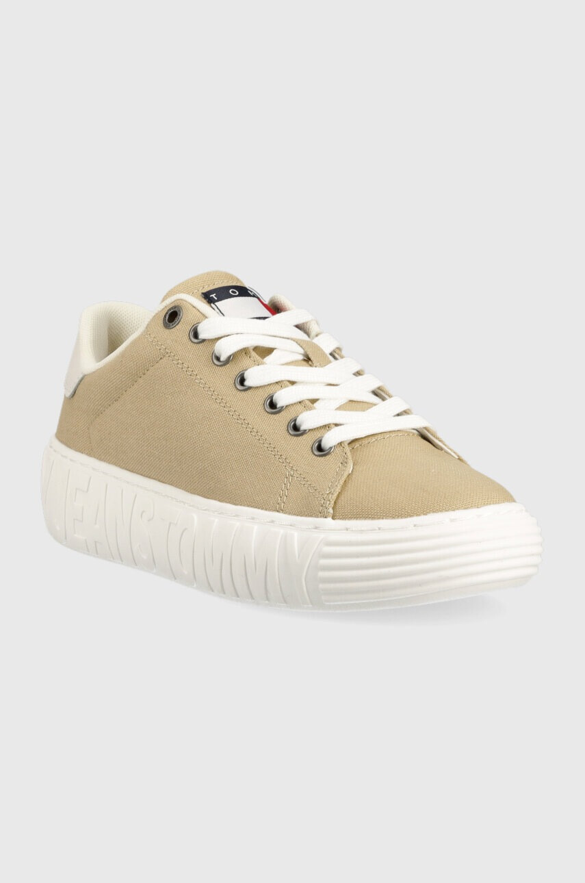 Tommy Jeans Маратонки NEW CUPSOLE CNVAS LC в бежово EN0EN02171 - Pepit.bg