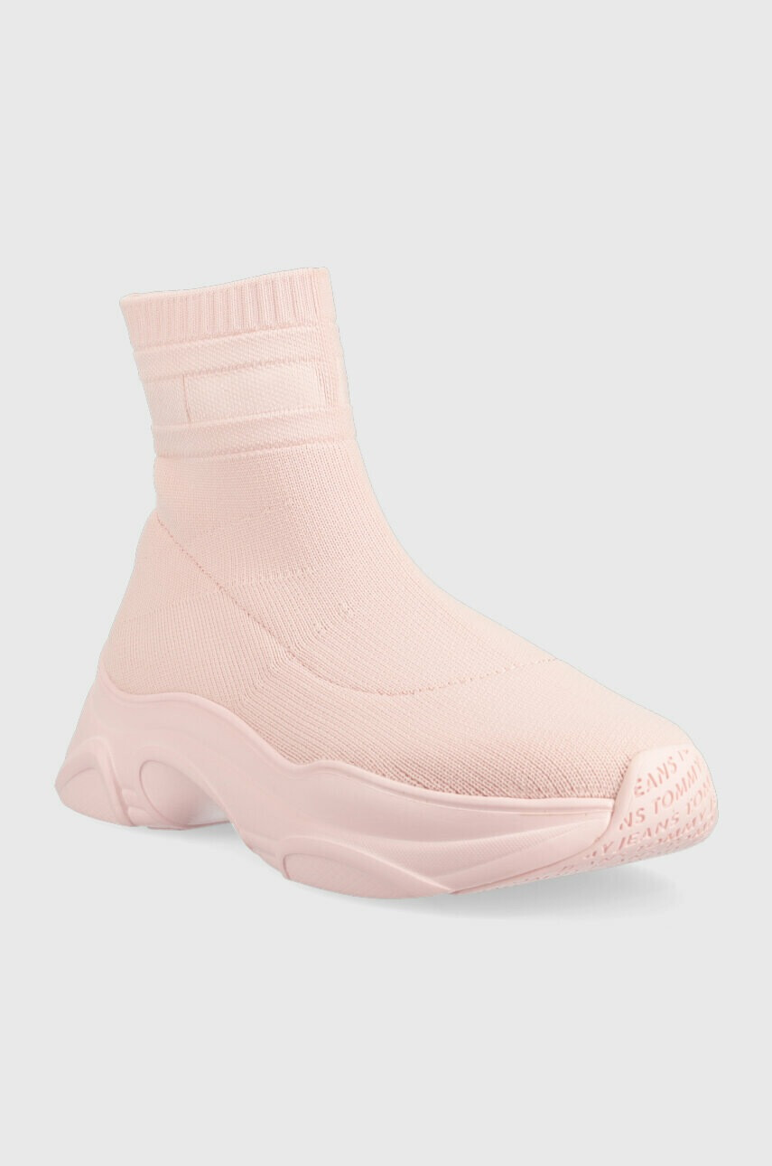 Tommy Jeans Маратонки SOCK BOOT MONOCOLOR в розово - Pepit.bg