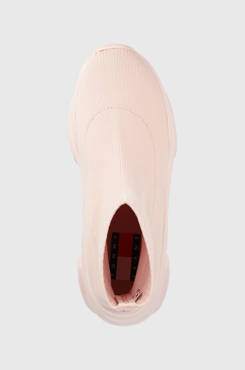 Tommy Jeans Маратонки SOCK BOOT MONOCOLOR в розово - Pepit.bg