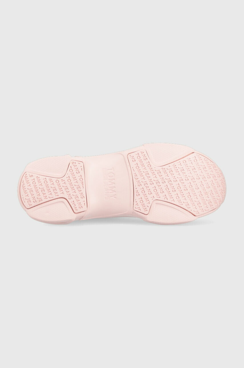 Tommy Jeans Маратонки SOCK BOOT MONOCOLOR в розово - Pepit.bg